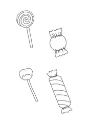 The outline of the Halloween candy