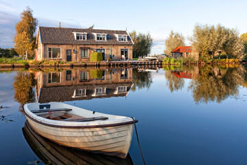 Obraz premium The Alblasserwaard is a polder in the province of South Holland, Netherlands. It is mainly known for the windmills of Kinderdijk, but there is more.