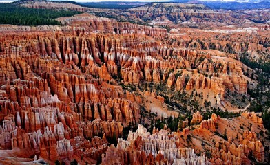 Bryce canyon national park landscape, Utah, USA. Spectacular geological red rock formation....