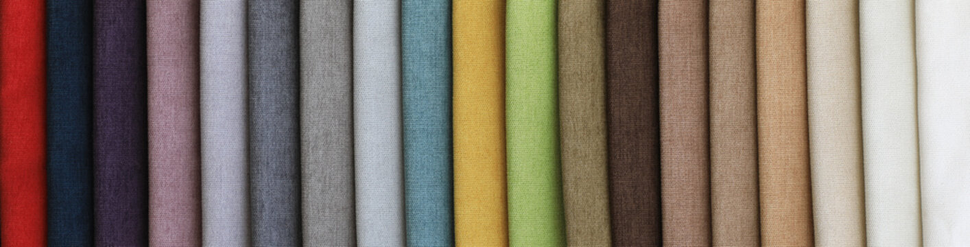 Samples Of Different Colored Fabrics