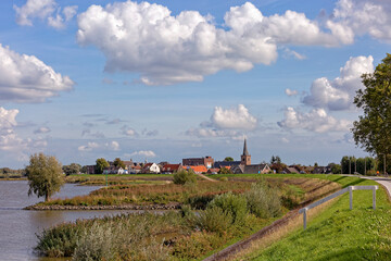 Fototapeta na wymiar The Alblasserwaard is a polder in the province of South Holland, Netherlands. It is mainly known for the windmills of Kinderdijk, but there is more.