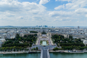 Naklejka premium Paris Cityscape from the Eiffel tower