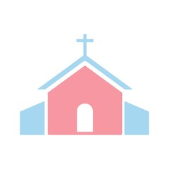 Church Icon Color Design Vector Template Illustration
