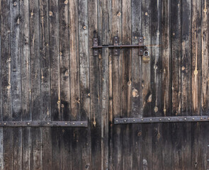 Aged and dark wooden wall pattern