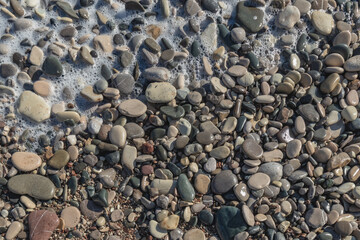 Rocks and stones on the beach pattern
