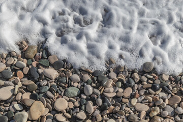 Rocks and stones on the beach pattern