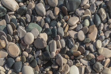 Rocks and stones on the beach pattern