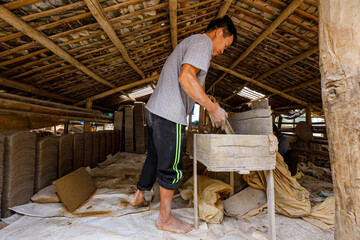 Tiles are handmade in Bac Son in Vietnam