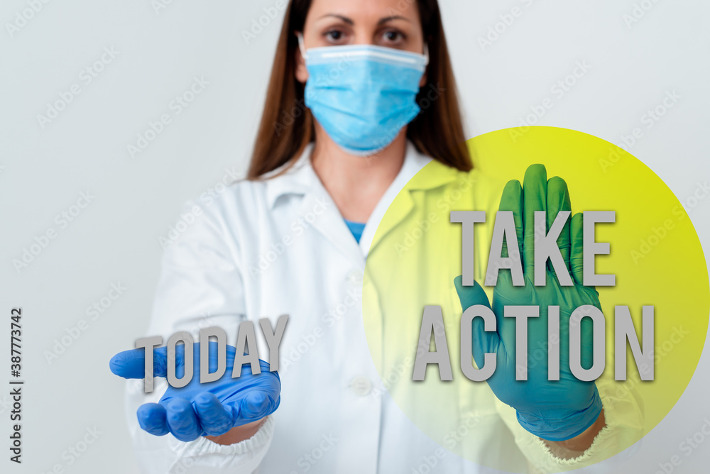 Canvas Prints Handwriting text Take Action. Conceptual photo advices someone to do something or reaction right now Laboratory blood test sample shown for medical diagnostic analysis result