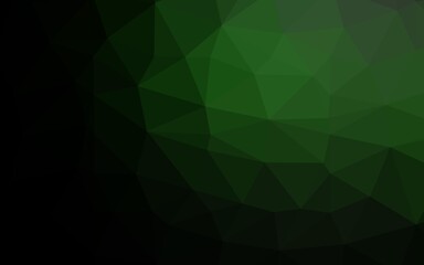 Obraz premium Dark Green vector shining triangular background.