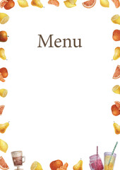 Menus for cafes, restaurants.