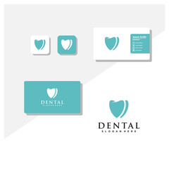 dental logo and business card vector