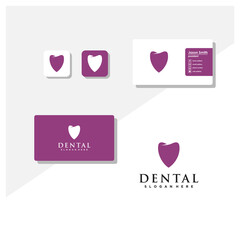dental logo and business card vector
