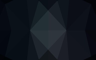 Dark Black vector abstract polygonal cover.