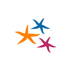 Fototapeta na wymiar Sea stars icon logo design template