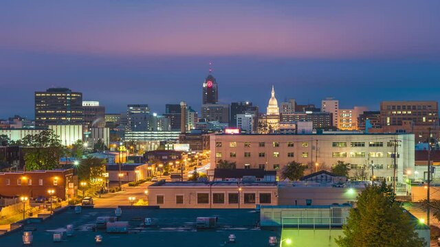 Lansing, Michigan, USA Downtown Cityscape
