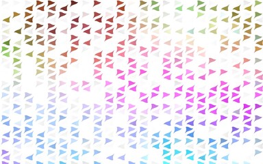 Light Multicolor, Rainbow vector template with crystals, triangles.