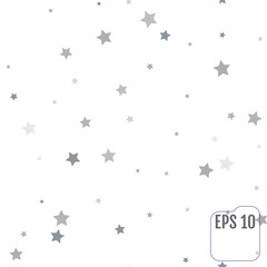Seamless pattern with silver stars