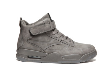 Gray sport shoe isolated on white background