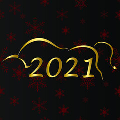 Happy new year background with numbers