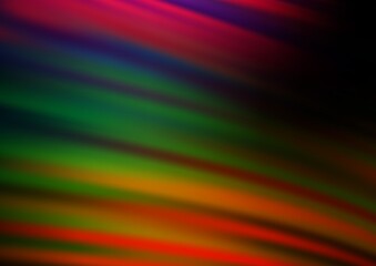 Dark Multicolor, Rainbow vector blurred shine abstract template.