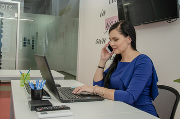businesswoman talking on phone