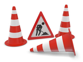 building construction site warning sign