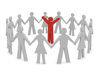 Group of people holding hands