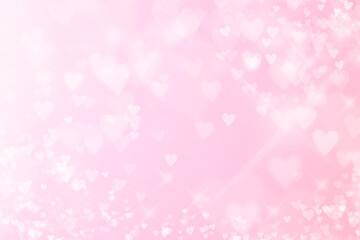 高鳴るハートの背景ピンク