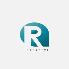 Abstract Techno Letter R Logo Icon, vector design concept petal shape with letter logo icon for technology, business, finance, initial and business identity.