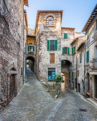 The beautiful medieval village of Stroncone. Province of Terni, Umbria, Italy.