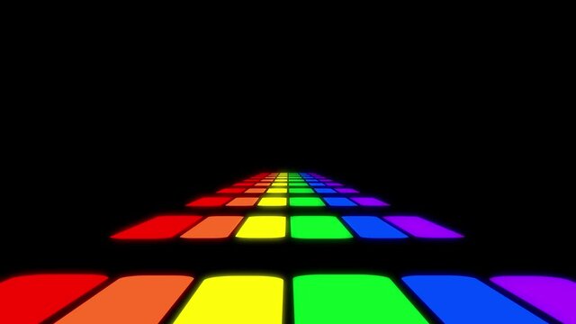 Futuristic VJ motion graphics for music video, EDM club concert, social media. Abstract creative background. Gay pride backdrop