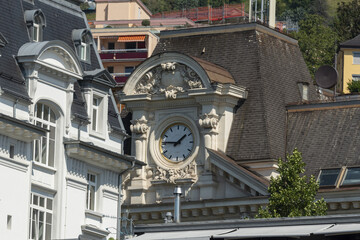 Fototapeta na wymiar detail of a old palace in Montreux, Switzerland