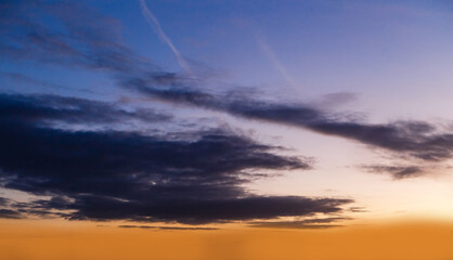  White, Fluffy Clouds In Blue Sky. Background From Clouds.