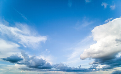  Blue sky background with white clouds skies