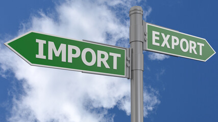 import and export directional signs