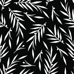 seamless background with leaves