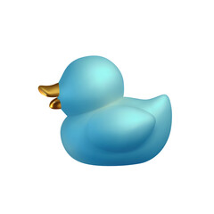 Rubber duck isolated on white background. Vector illustration