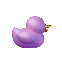 Rubber duck isolated on white background. Vector illustration