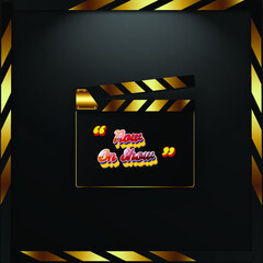Fototapeta premium ilustration vector cinema banner syle