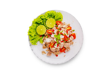 Tuna spicy salad tasty Thai food
