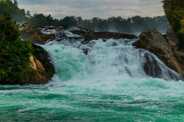 Closeup of the Rhine falls, Switzerland