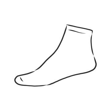 socks. Sketch style. Editable Vector Illustration isolated on white background. socks, vector sketch illustration