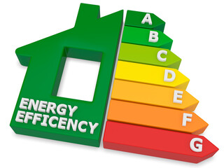 energy efficency 3d render