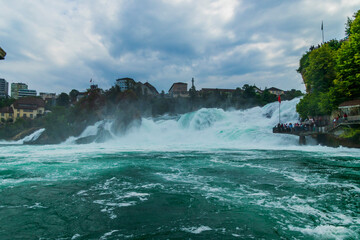 Closeup of the Rhine falls, Switzerland
