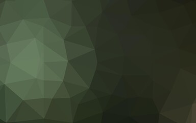Dark Green vector shining triangular template.
