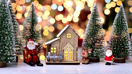 Christmas decoration at home. Xmas and New Year celebration for party on holiday.