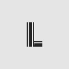 Initial Letter L logo icon abstract line vector design