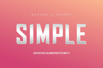 Elegant silver alphabet font set. Typography modern style display font. Premium Vector