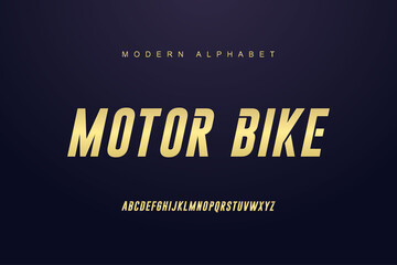 Elegant golden alphabet letters font set. Modern Custom gold Lettering Designs for logo, movie, game. Typography sans serif fonts modern style. vector illustration